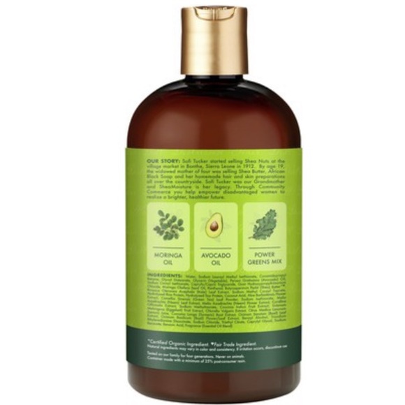 Shea Moisture Power Greens Moringa Avocado Shampoo - Picture 4 of 7